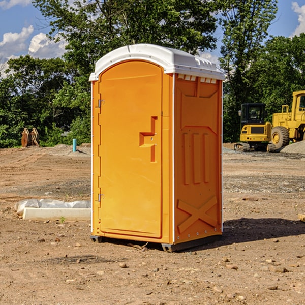 do you offer hand sanitizer dispensers inside the portable toilets in Harrah OK